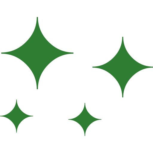 Glare star icon green